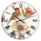 Designart 'Farmhouse Bird On Flower Branch Farmhouse Wall Clock